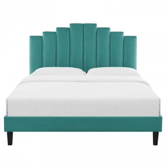 Elise King Performance Velvet Platform Bed