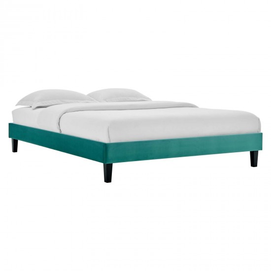 Elise King Performance Velvet Platform Bed