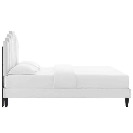 Elise King Performance Velvet Platform Bed