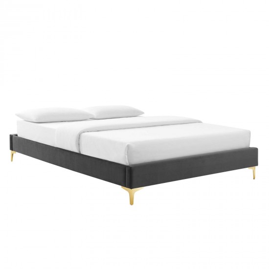 Elise Twin Performance Velvet Platform Bed