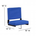 500 LB. Weight Capacity Lightweight Aluminum Frame and Ultra-Padded Seat in Blue