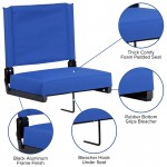 500 LB. Weight Capacity Lightweight Aluminum Frame and Ultra-Padded Seat in Blue