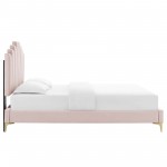 Elise Twin Performance Velvet Platform Bed