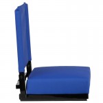 500 LB. Weight Capacity Lightweight Aluminum Frame and Ultra-Padded Seat in Blue