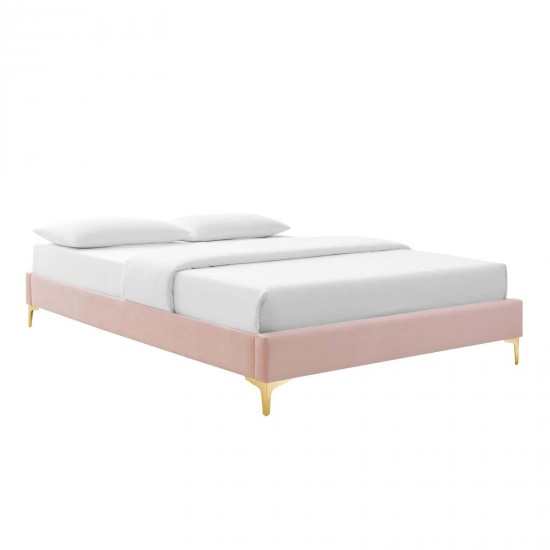 Elise Twin Performance Velvet Platform Bed