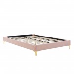 Elise Twin Performance Velvet Platform Bed