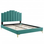 Elise Twin Performance Velvet Platform Bed