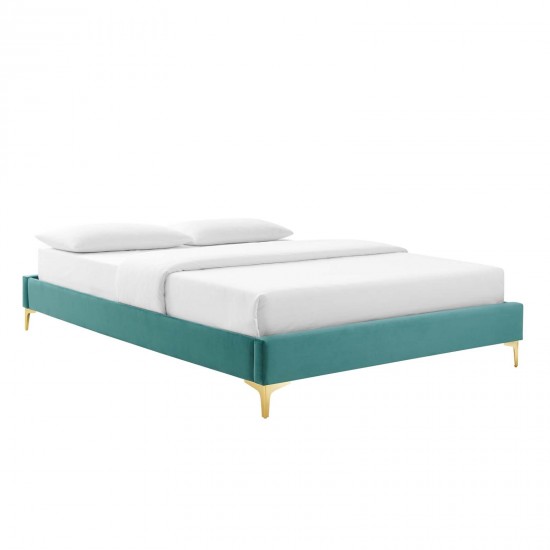 Elise Twin Performance Velvet Platform Bed