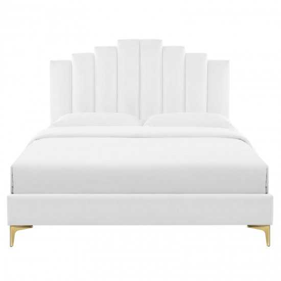 Elise Twin Performance Velvet Platform Bed