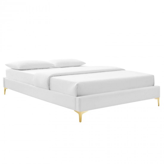 Elise Twin Performance Velvet Platform Bed