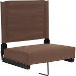 500 LB. Weight Capacity Lightweight Aluminum Frame and Ultra-Padded Seat in Brown