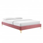 Elise Full Performance Velvet Platform Bed