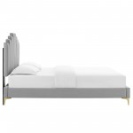 Elise Full Performance Velvet Platform Bed