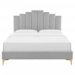 Elise King Performance Velvet Platform Bed