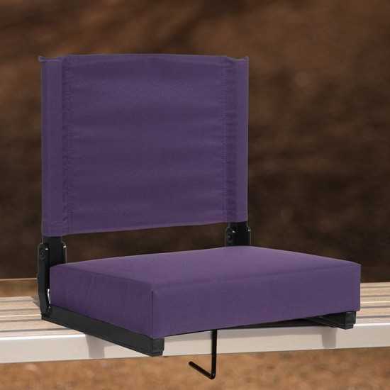 500 LB. Weight Capacity Lightweight Aluminum Frame and Ultra-Padded Seat in Dark Purple