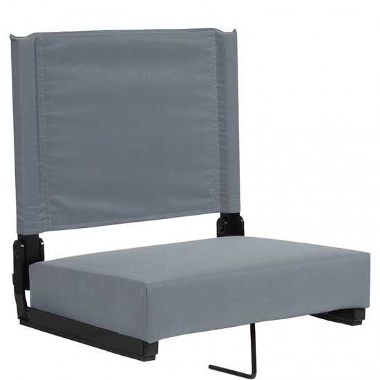 500 LB. Weight Capacity Lightweight Aluminum Frame and Ultra-Padded Seat in Gray