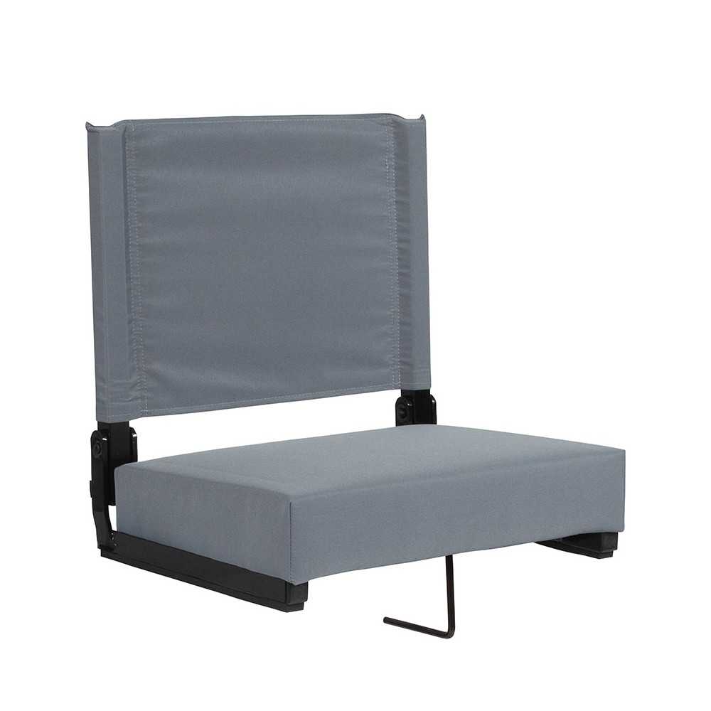 500 LB. Weight Capacity Lightweight Aluminum Frame and Ultra-Padded Seat in Gray