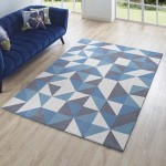 Kahula Geometric Triangle Mosaic 5x8 Area Rug