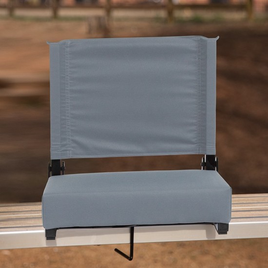 500 LB. Weight Capacity Lightweight Aluminum Frame and Ultra-Padded Seat in Gray