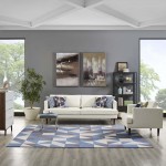 Kahula Geometric Triangle Mosaic 8x10 Area Rug