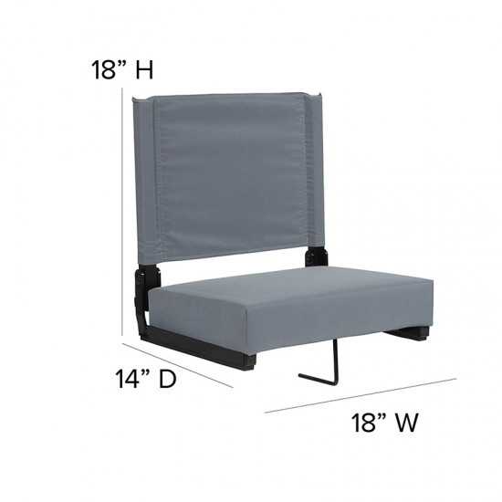 500 LB. Weight Capacity Lightweight Aluminum Frame and Ultra-Padded Seat in Gray