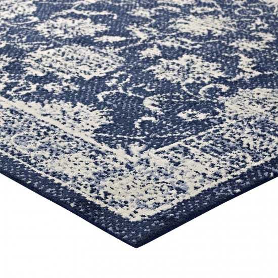 Kazia Distressed Floral Lattice 8x10 Area Rug