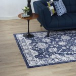 Kazia Distressed Floral Lattice 8x10 Area Rug