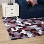 Andela Interlocking Block Mosaic 8x10 Area Rug