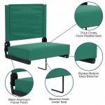 500 LB. Weight Capacity Lightweight Aluminum Frame and Ultra-Padded Seat in Hunter Green