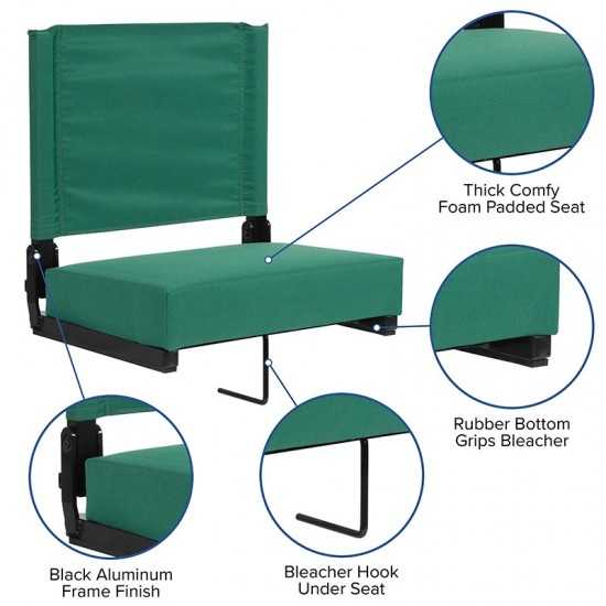 500 LB. Weight Capacity Lightweight Aluminum Frame and Ultra-Padded Seat in Hunter Green