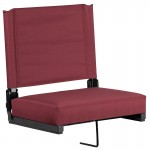 500 LB. Weight Capacity Lightweight Aluminum Frame and Ultra-Padded Seat in Maroon