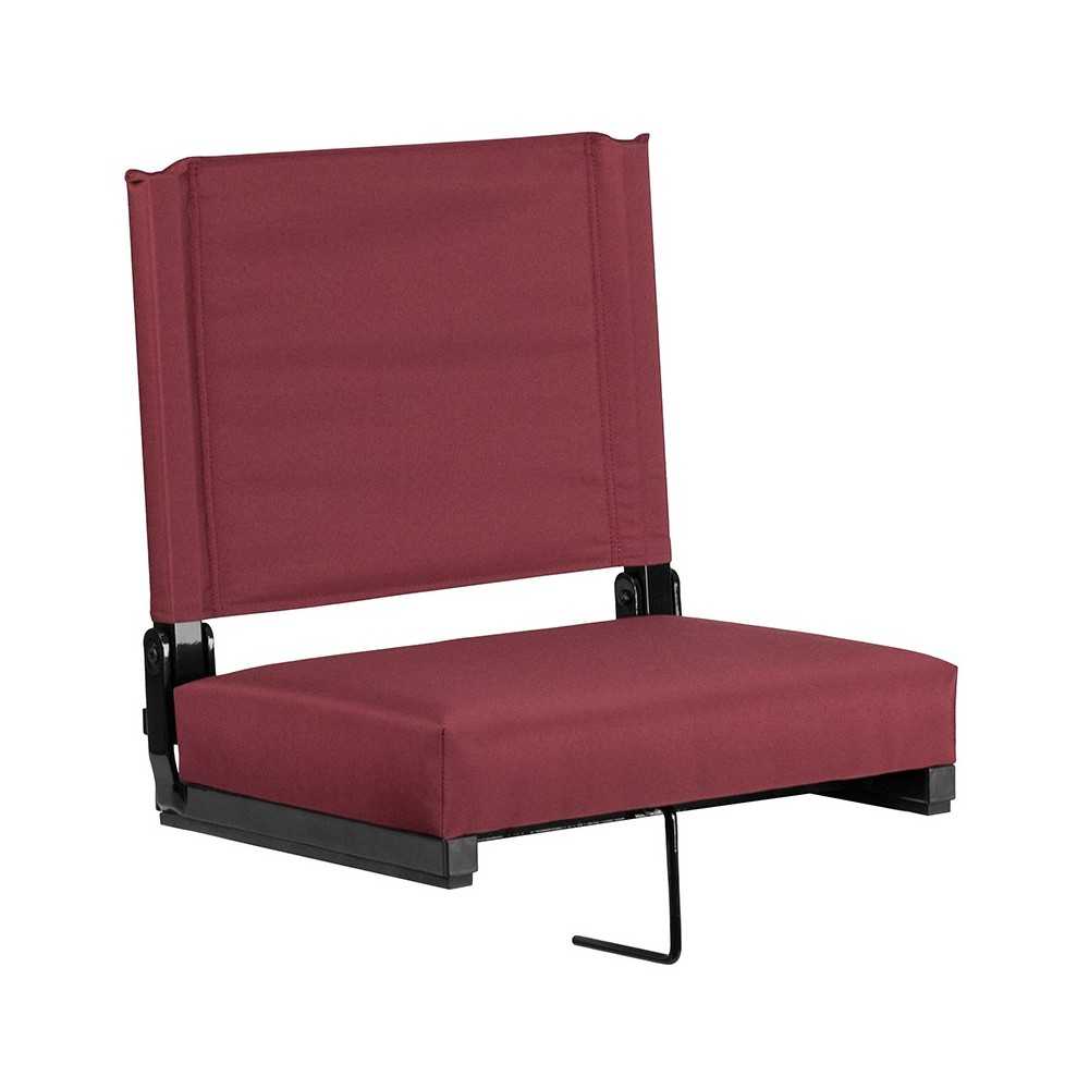 500 LB. Weight Capacity Lightweight Aluminum Frame and Ultra-Padded Seat in Maroon