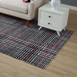 Kaja Abstract Plaid 8x10 Area Rug