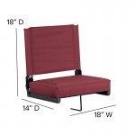 500 LB. Weight Capacity Lightweight Aluminum Frame and Ultra-Padded Seat in Maroon