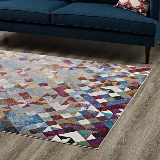 Lavendula Triangle Mosaic 4x6 Area Rug