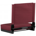 500 LB. Weight Capacity Lightweight Aluminum Frame and Ultra-Padded Seat in Maroon