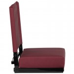 500 LB. Weight Capacity Lightweight Aluminum Frame and Ultra-Padded Seat in Maroon