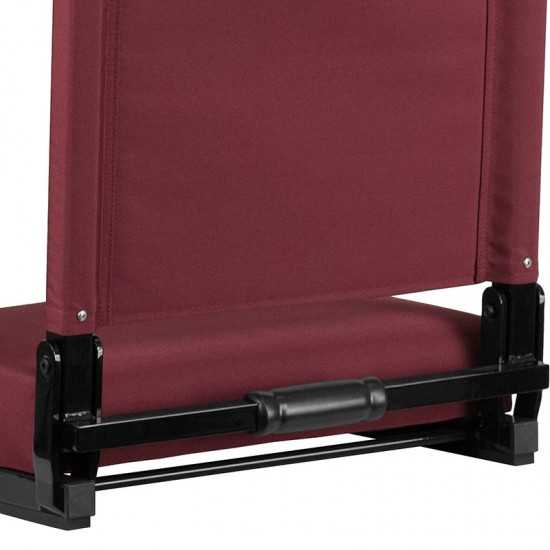 500 LB. Weight Capacity Lightweight Aluminum Frame and Ultra-Padded Seat in Maroon