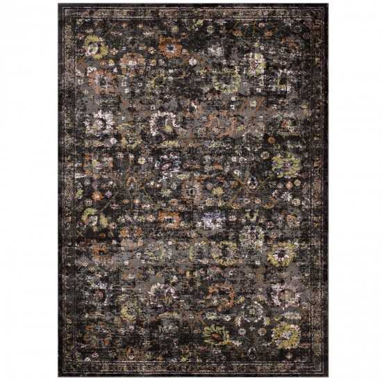 Minu Distressed Floral Lattice 5x8 Area Rug