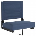 500 LB. Weight Capacity Lightweight Aluminum Frame and Ultra-Padded Seat in Navy Blue