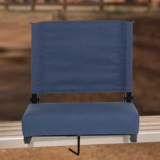 500 LB. Weight Capacity Lightweight Aluminum Frame and Ultra-Padded Seat in Navy Blue