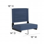 500 LB. Weight Capacity Lightweight Aluminum Frame and Ultra-Padded Seat in Navy Blue