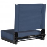 500 LB. Weight Capacity Lightweight Aluminum Frame and Ultra-Padded Seat in Navy Blue