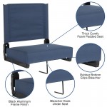 500 LB. Weight Capacity Lightweight Aluminum Frame and Ultra-Padded Seat in Navy Blue