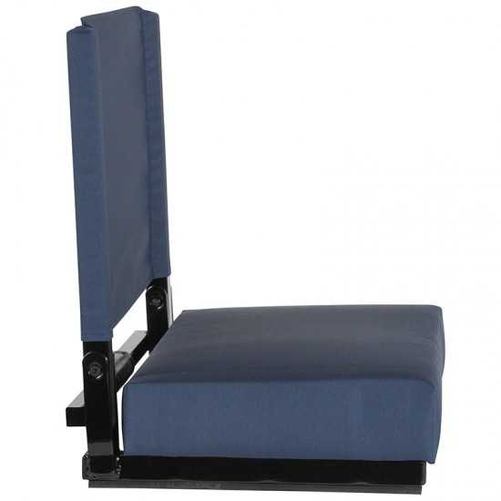 500 LB. Weight Capacity Lightweight Aluminum Frame and Ultra-Padded Seat in Navy Blue