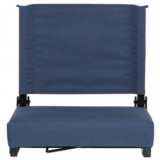 500 LB. Weight Capacity Lightweight Aluminum Frame and Ultra-Padded Seat in Navy Blue