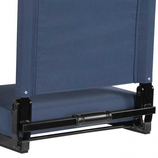 500 LB. Weight Capacity Lightweight Aluminum Frame and Ultra-Padded Seat in Navy Blue