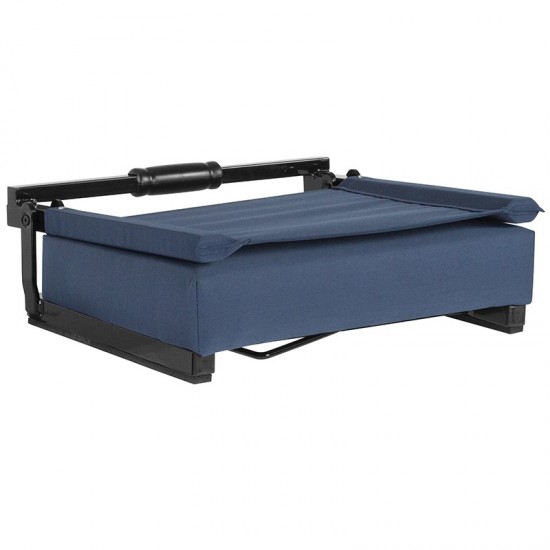 500 LB. Weight Capacity Lightweight Aluminum Frame and Ultra-Padded Seat in Navy Blue