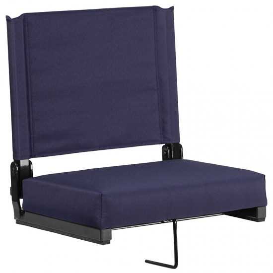 500 LB. Weight Capacity Lightweight Aluminum Frame and Ultra-Padded Seat in Navy