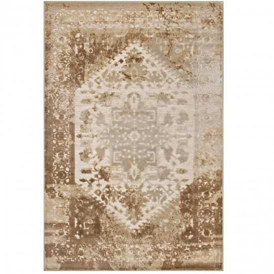 Rosina Distressed Persian Medallion 5x8 Area Rug